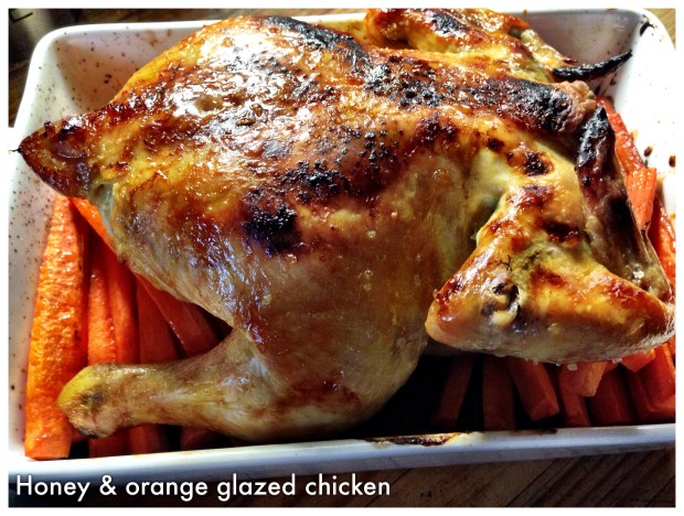 Honey & orange glazed chicken