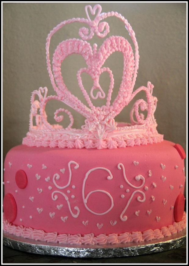 Pink Princess Tiara Cake 1