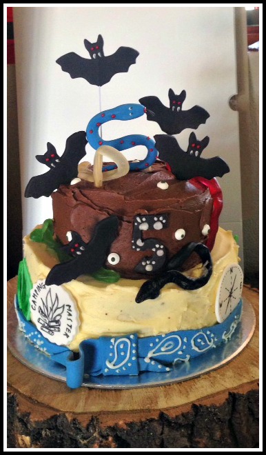 Outdoor-themed cake